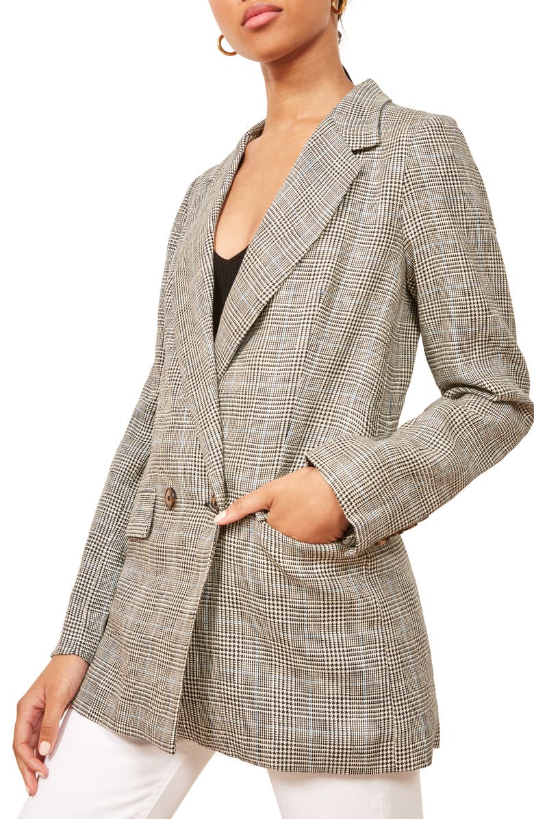 Reformation Valero Oversize Linen Blazer, Main, color, 