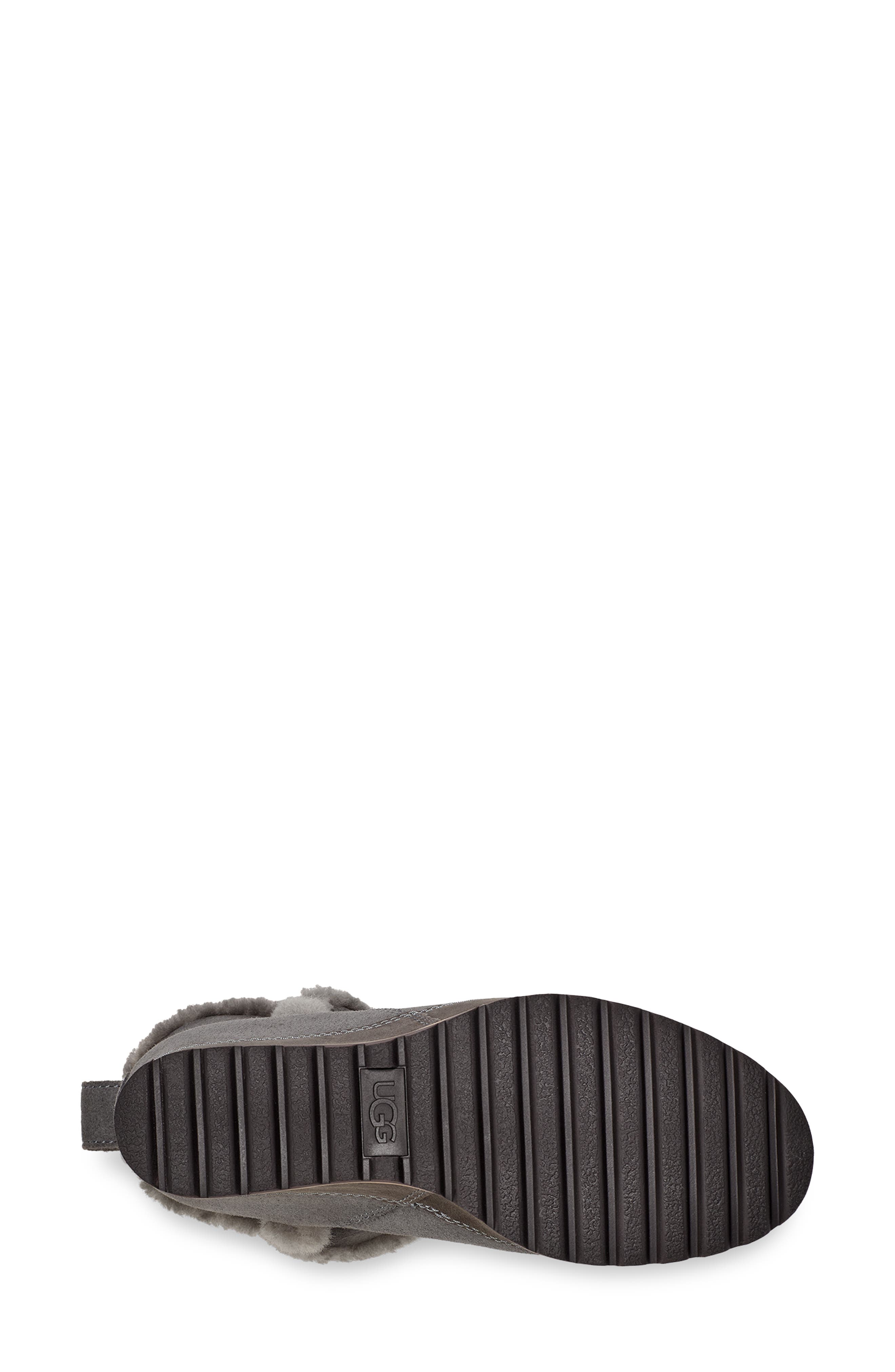 Malvella Waterproof Boot with Genuine Shearling Trim, Alternate, color, CHARCOAL SUEDE