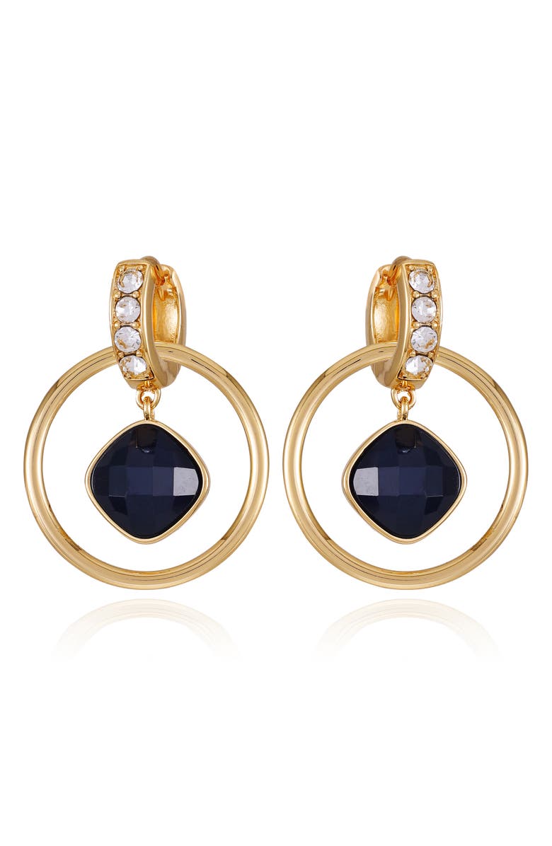 T Tahari Pavé Double Hoop Earrings, Main, color, Gold