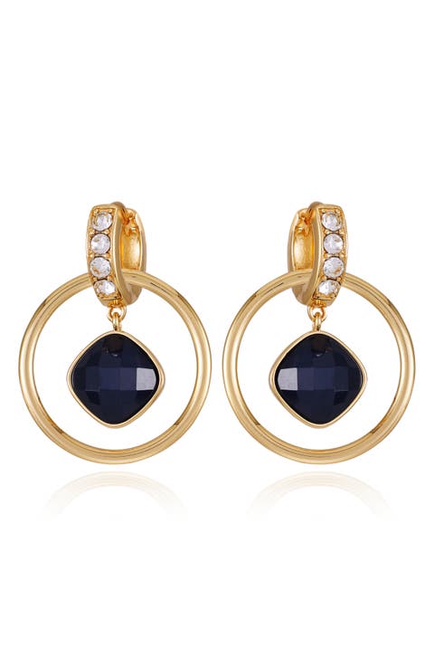Pavé Double Hoop Earrings