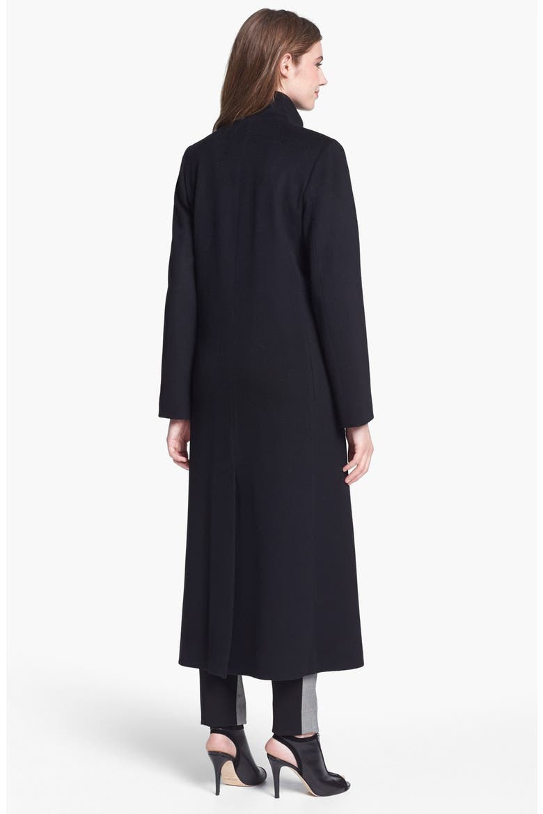 Stand Collar Cashmere Coat, Alternate, color, BLACK