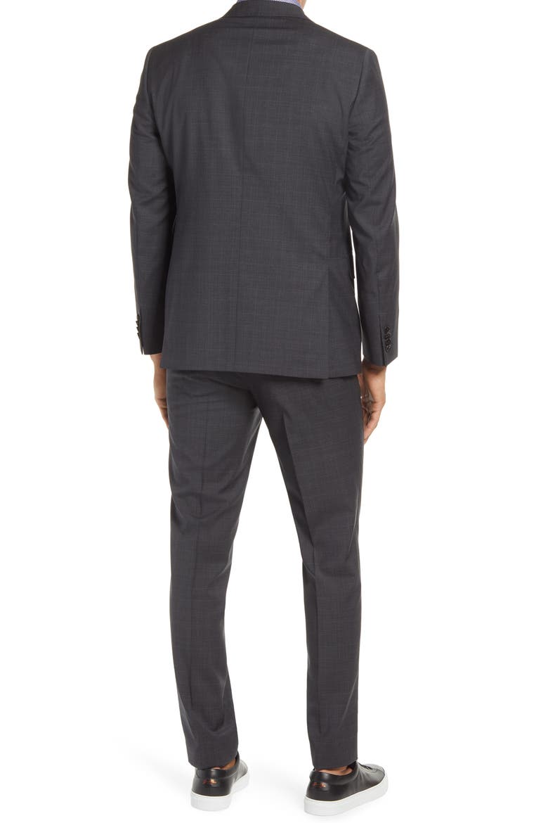 Jay Trim Fit Plaid Wool Suit, Alternate, color, CHARCOAL