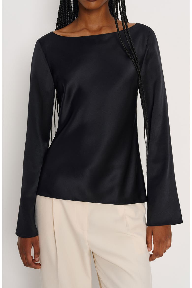 Marlow Silk Top, Main, color, BLACK