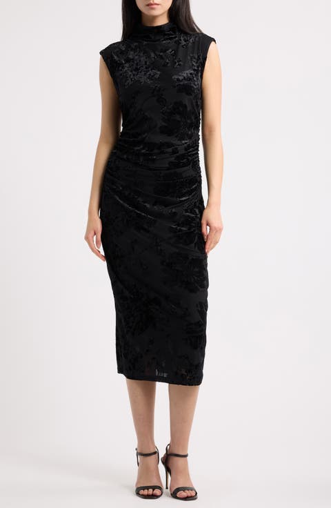 Floral Devoré Sheath Dress