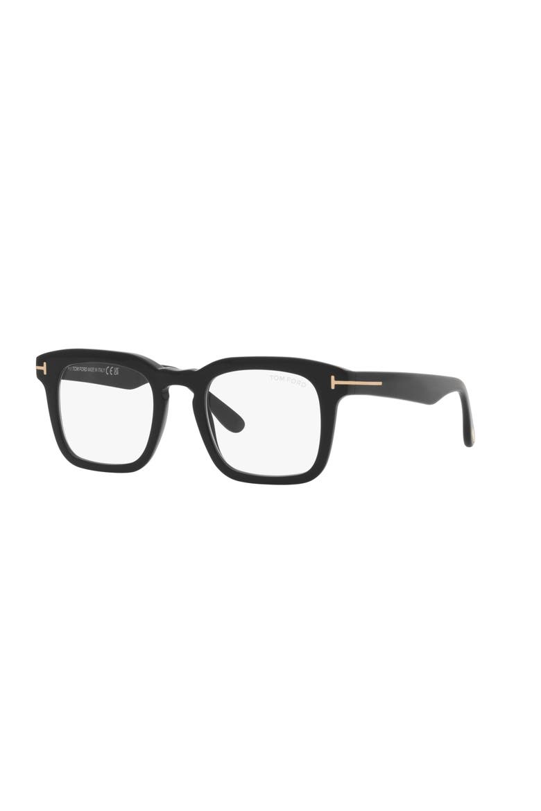 50mm Square optical glasses, Main, color, Black