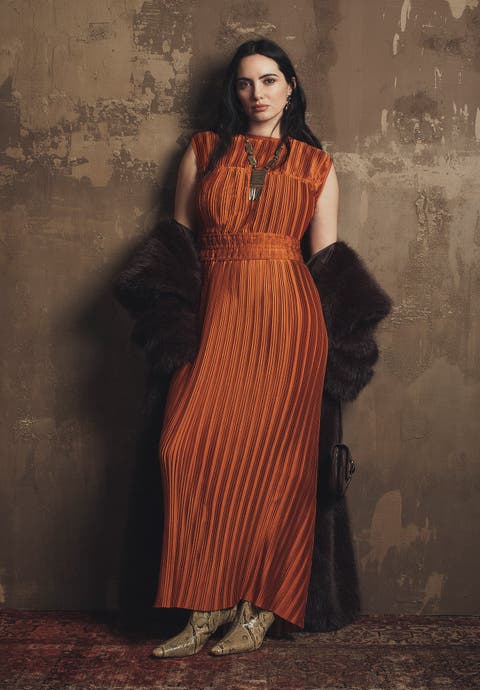 Boatneck Plisse Cap-Sleeve Maxi Dress (Plus)