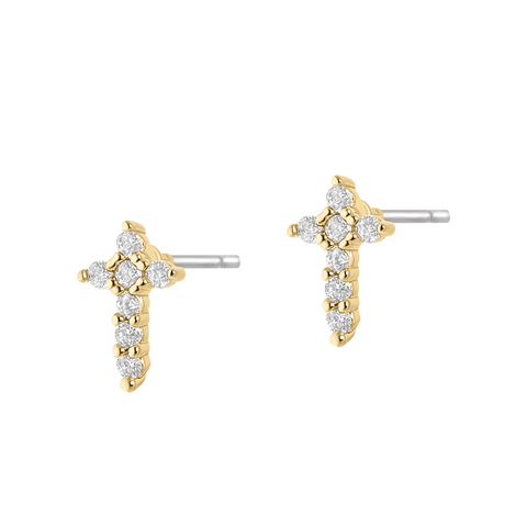 xDede Raad No Greater Love Cross Stud Earrings