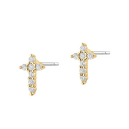 Electric Picks xDede Raad No Greater Love Cross Stud Earrings