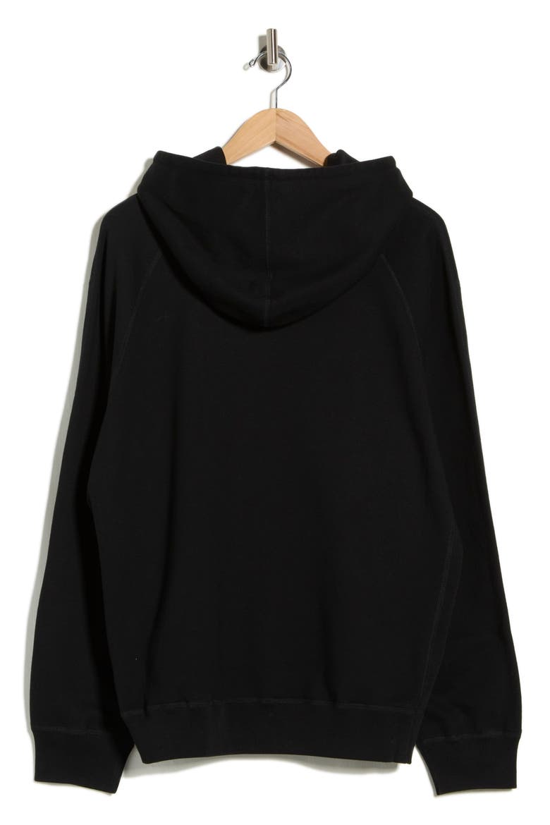 Midweight Terry Lockup Standard Hoodie, Alternate, color, BLACK