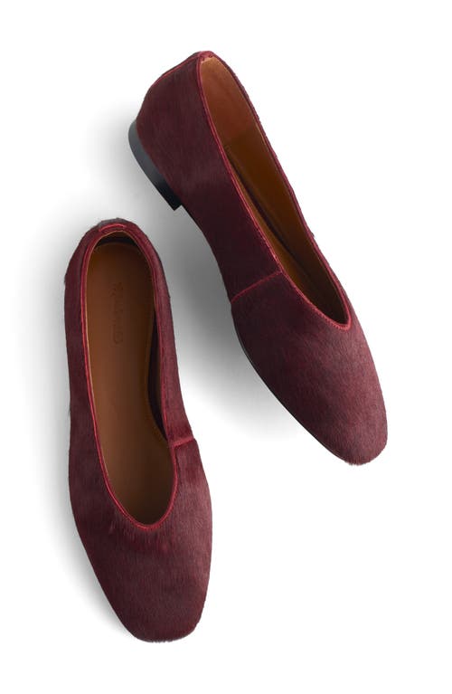 Madewell The Mylie Genuine Haircalf Ballet Flat In Burgundy