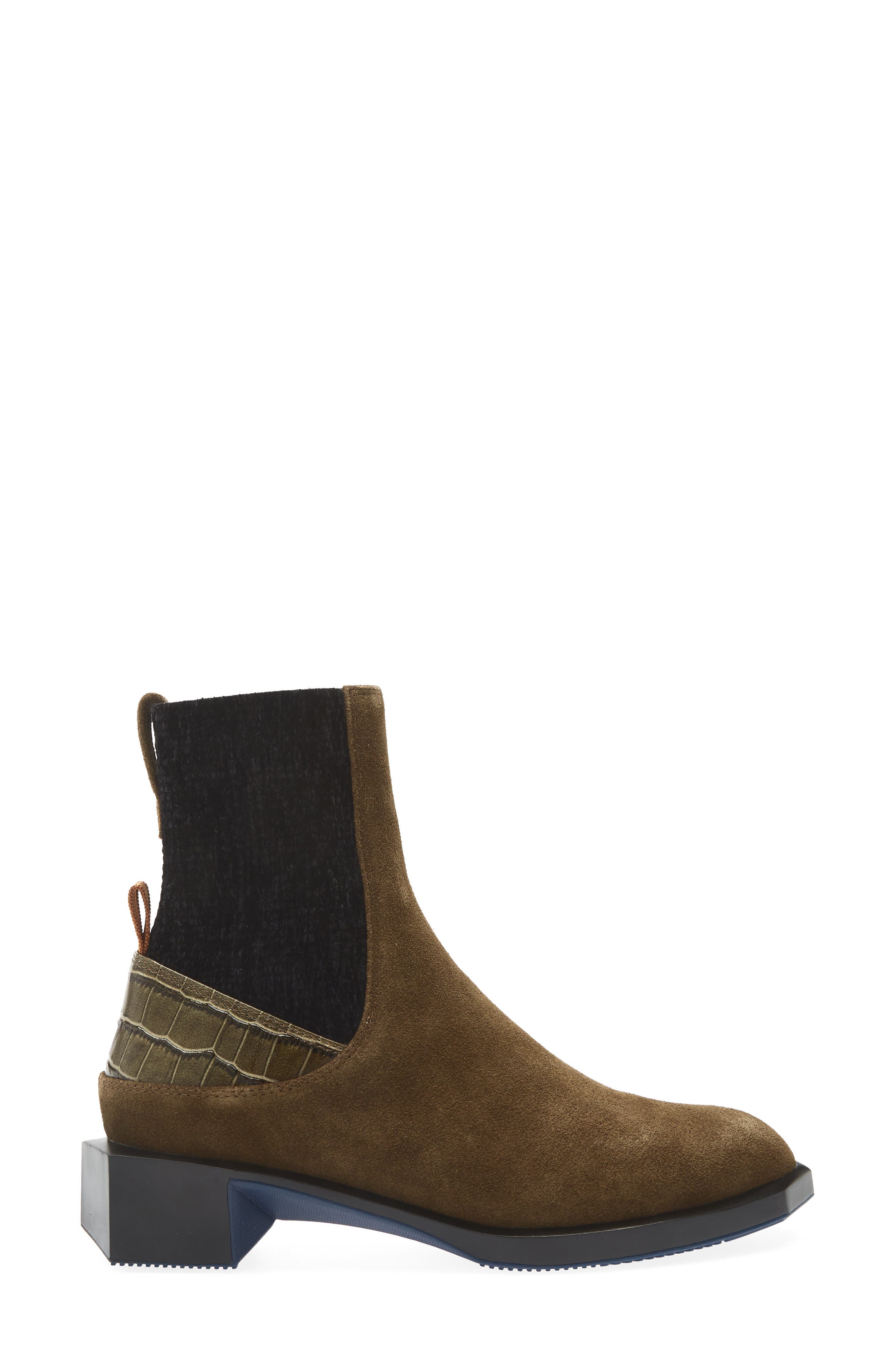 Forma Ena Leather Chelsea Boot, Alternate, color, KHAKI
