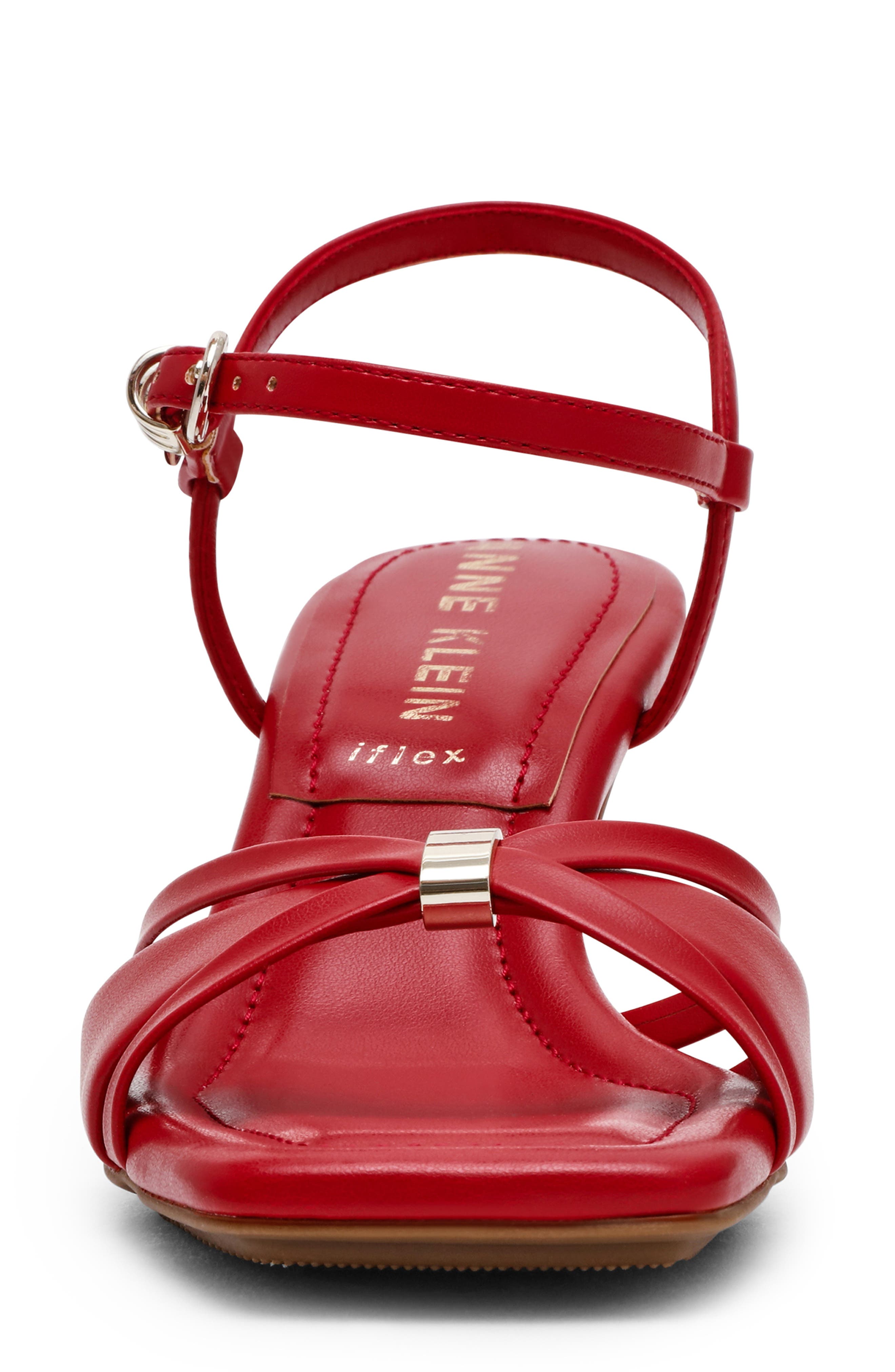 Jelena Ankle Strap Sandal, Alternate, color, RED