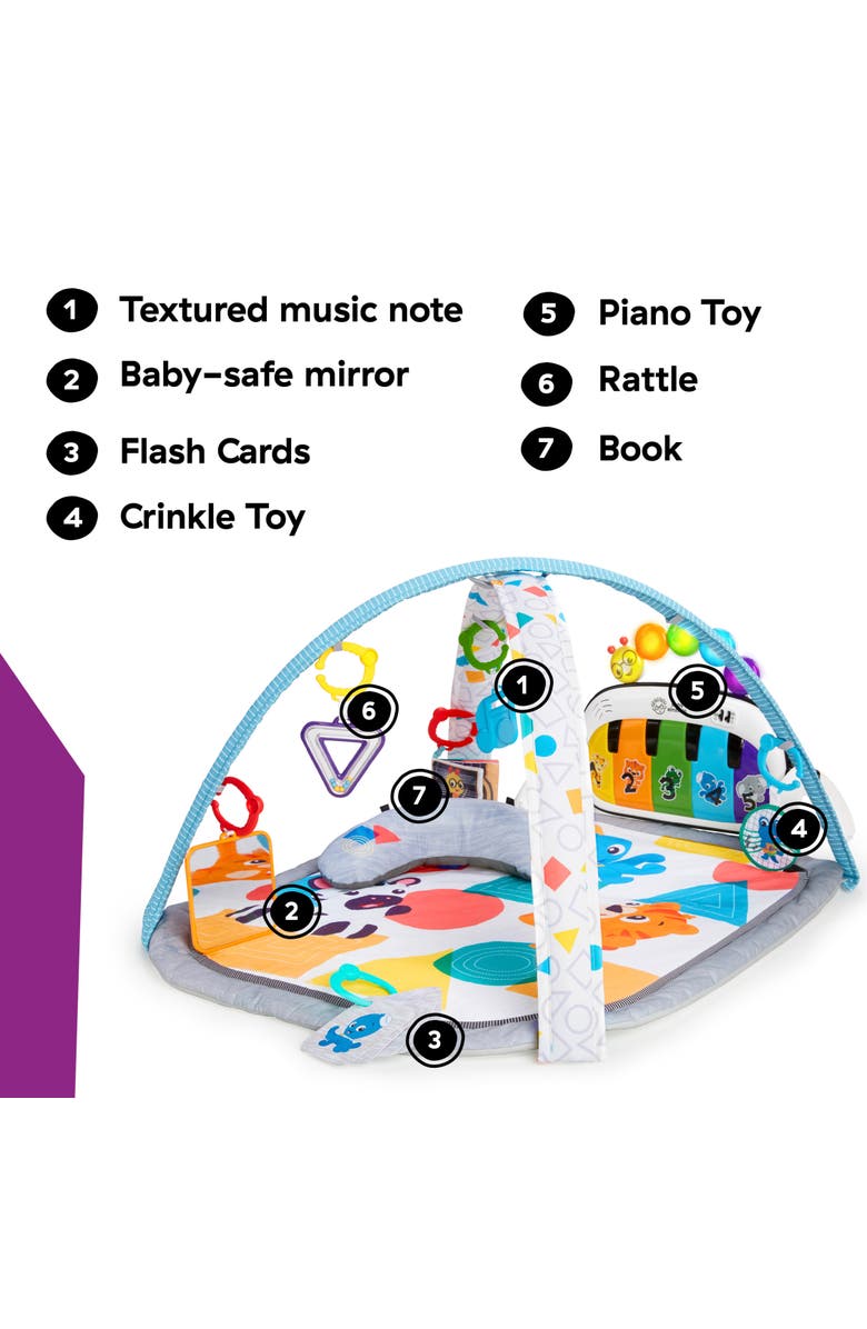 Baby Einstein 4-in-1 Kickin' Tunes Music and Language Discovery Play Gym, Alternate, color, Multicolored