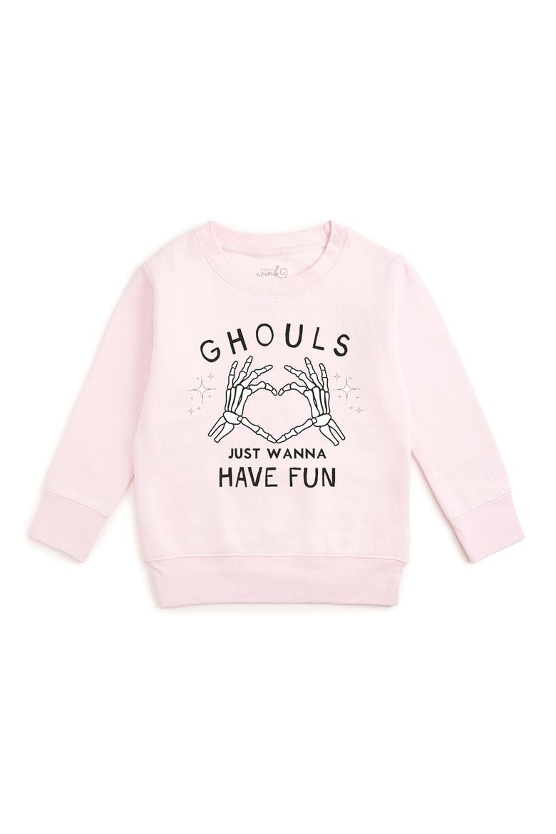 Ghouls Just Wanna Have Fun Halloween Sweatshirt, Main, color, Ballet Pink