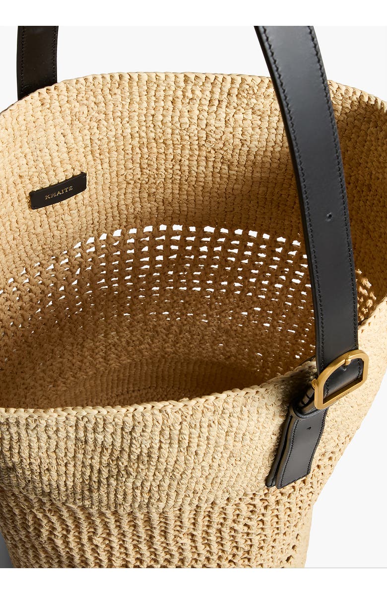 Khaite Billie Raffia Bucket Bag, Alternate, color,