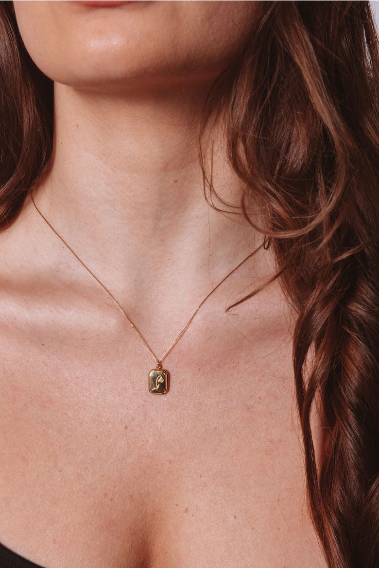 Audrey Birth Flower Necklace, Alternate, color, Gold / December