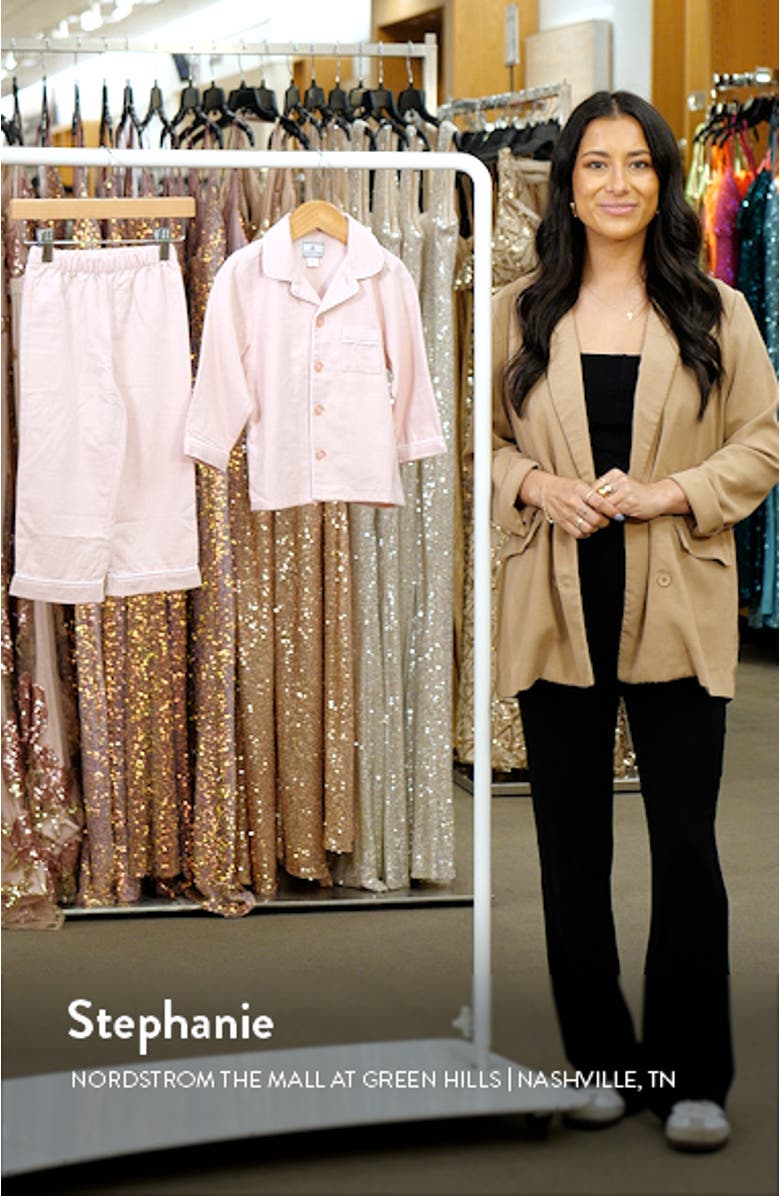 Kids' Pink Flannel Pajama Set, sales video thumbnail