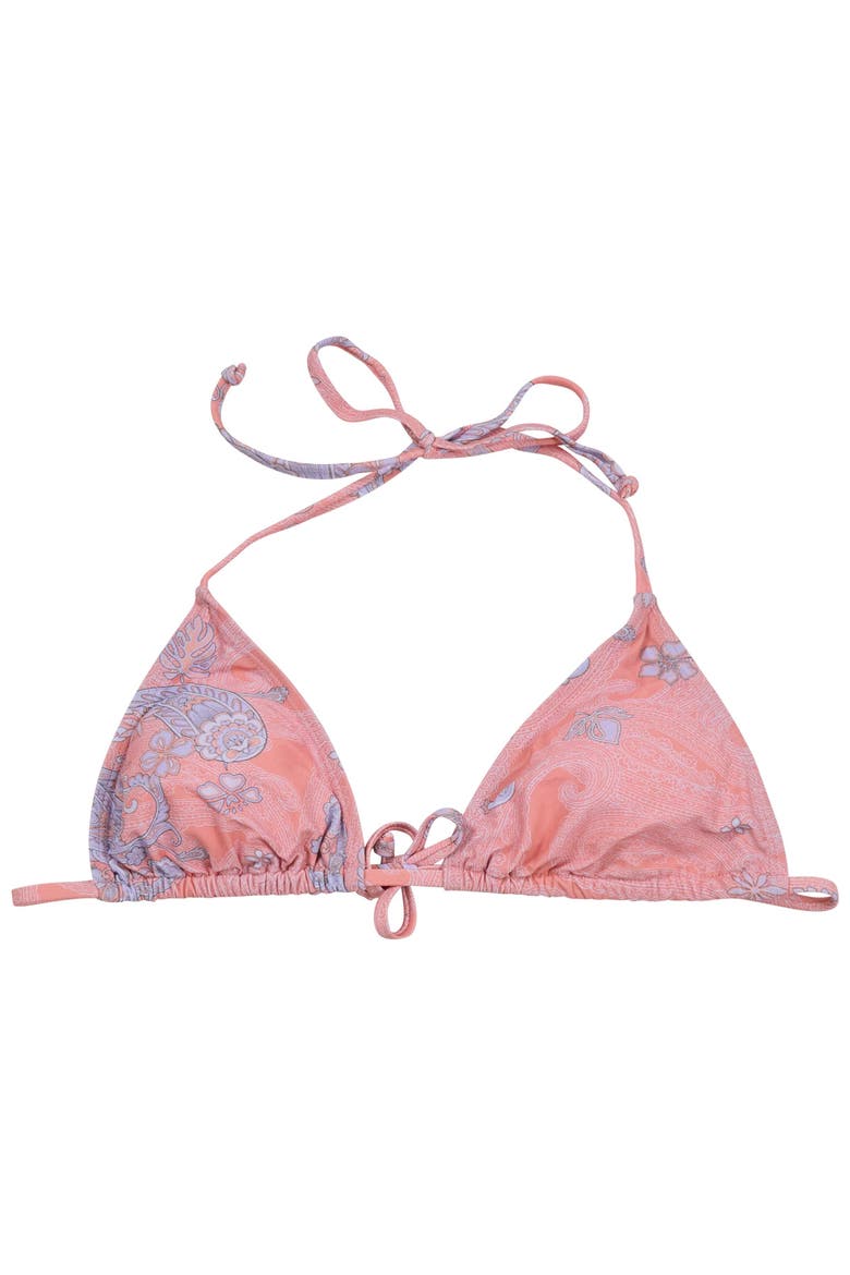 Paisley Explosion Womens Bikini Top, Alternate, color, Paisley Explosion Coral