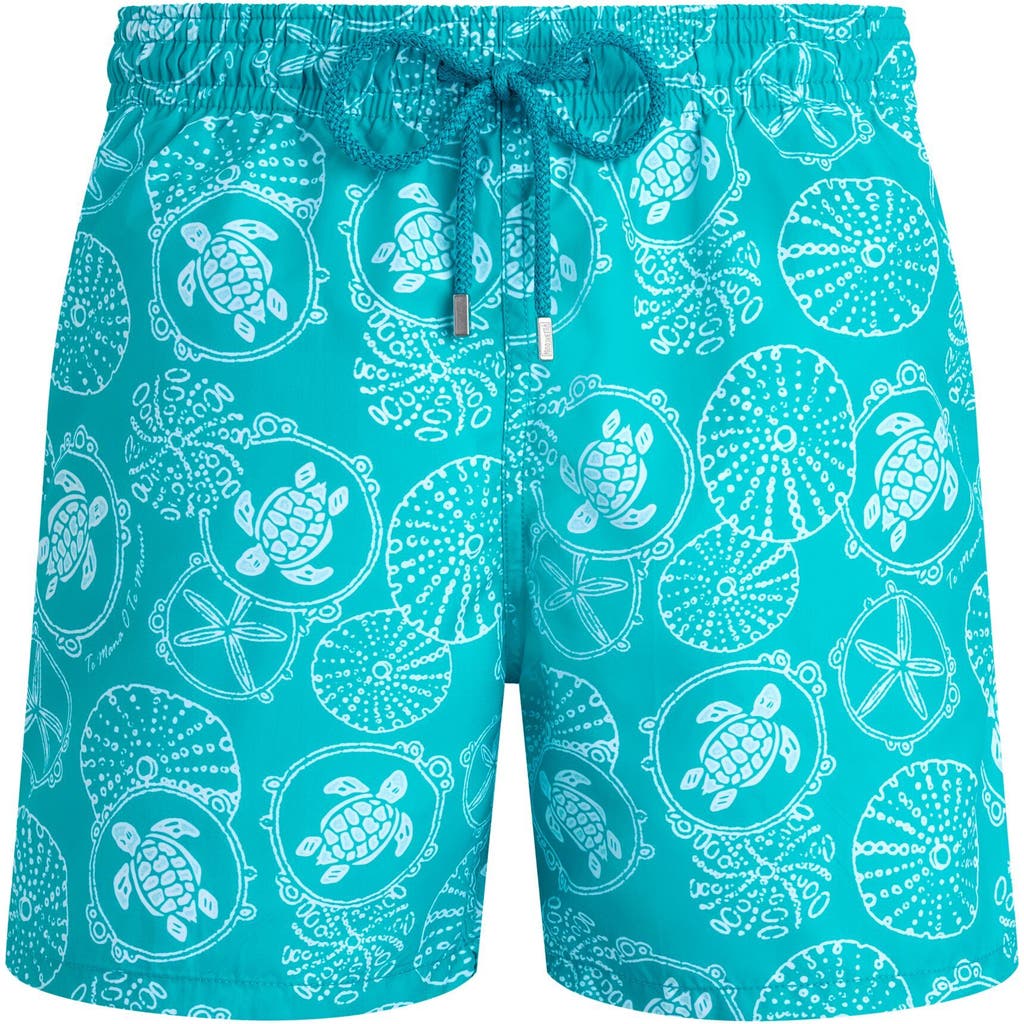 Vilebrequin Mens Vert Disco Moorea Printed Swim Shorts Xxl In Multi