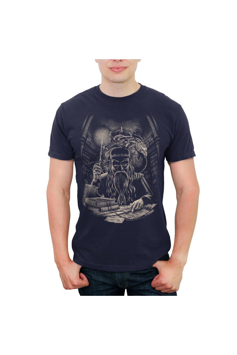 Men's Harry Potter Dumbledore Sketch  Graphic T-Shirt, Main, color, Navy Blue
