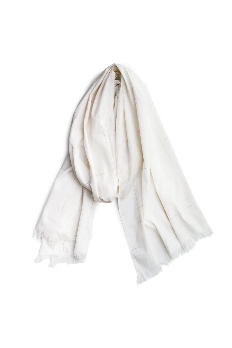 Scarf White Crosses, Main, color, White