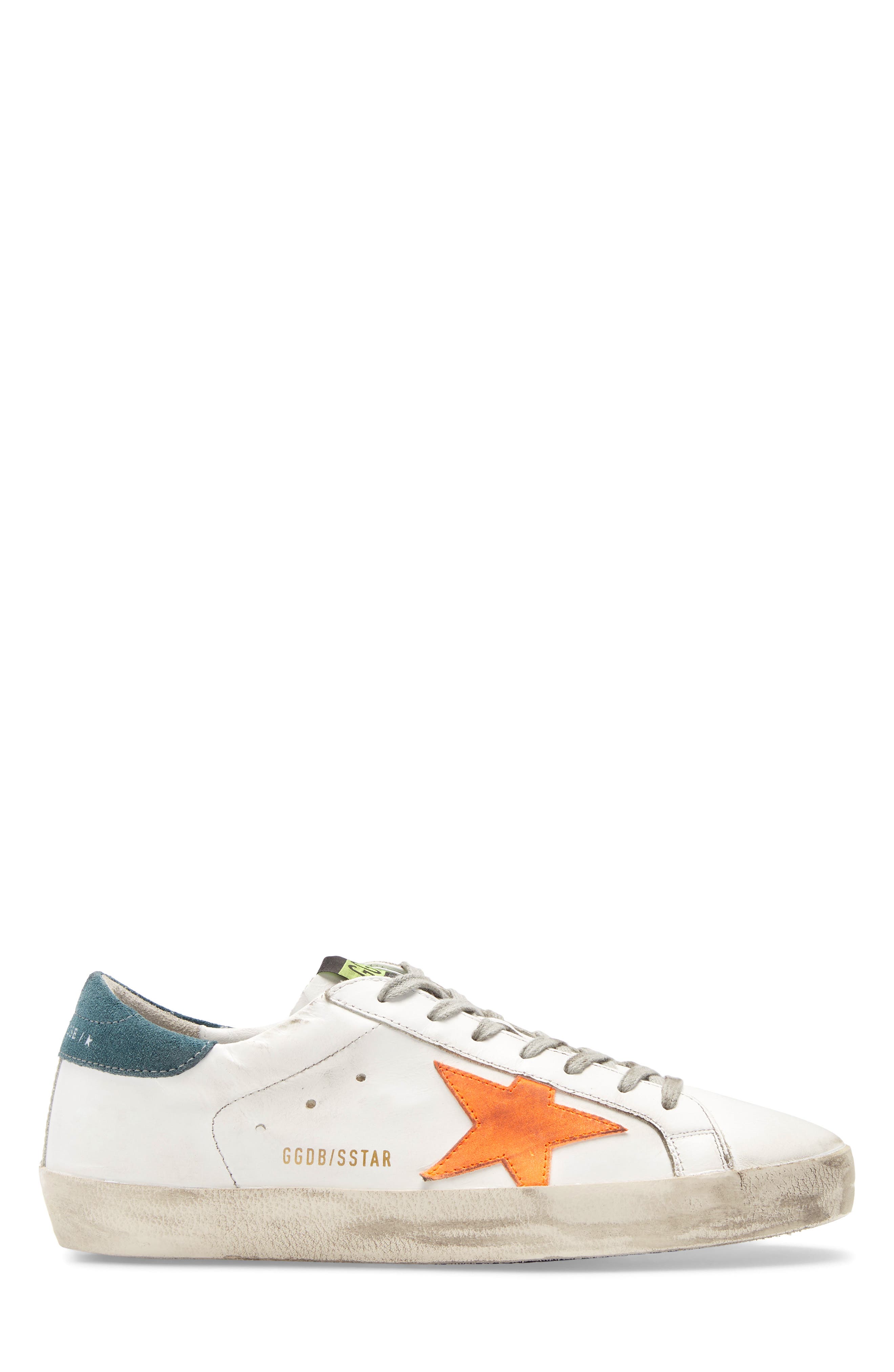 Super Star Sneaker (Nordstrom Exclusive), Alternate, color, WHITE LEATHER/ APRICOT STAR