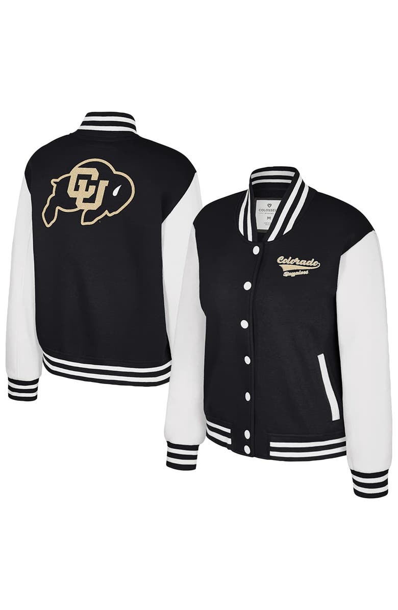 COLOSSEUM Women's Colosseum Black Colorado Buffaloes French Baguette Full Snap Fleece Jacket, Main, color, Black