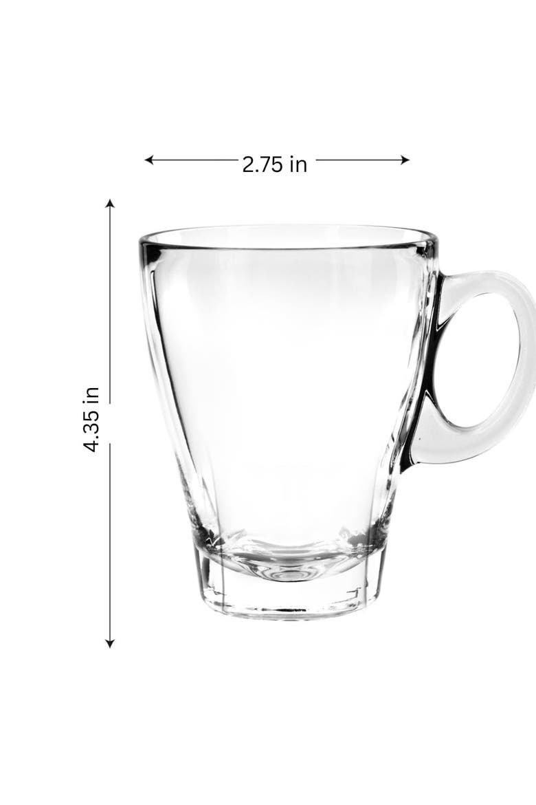 Glass Americano Coffee Cup - 12oz - Set of 6, Alternate, color, Clear