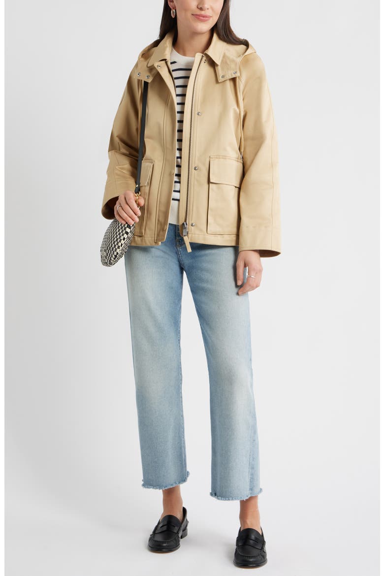 Cotton Parka with Removable Hood, Alternate, color, TAN SHORE
