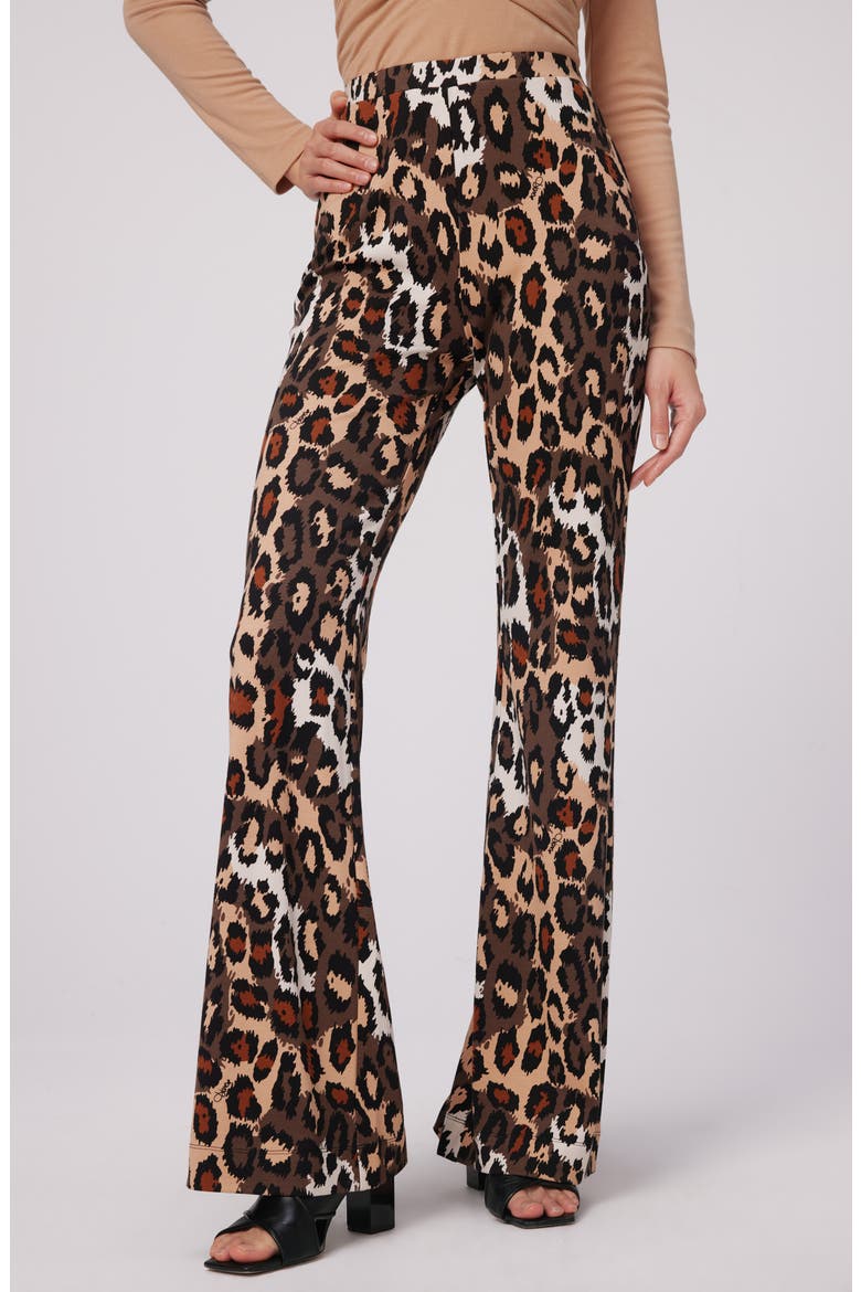 Brooklyn Leopard Print Knit Pants, Main, color, JUNGLE CAT MED