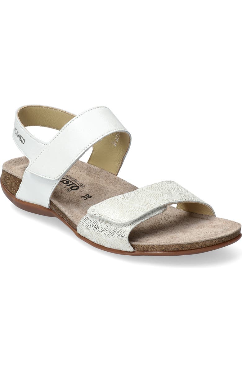 Mephisto Agave Sandal, Main, color, White Perlkid