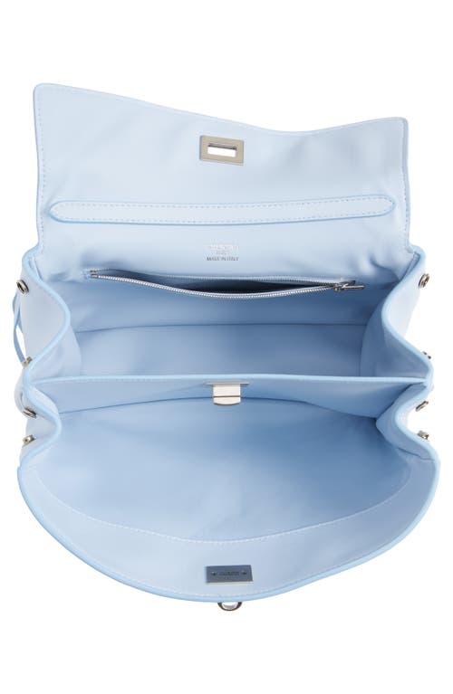 Balenciaga Rodeo Small Ostrich Top Handle Bag In Blue