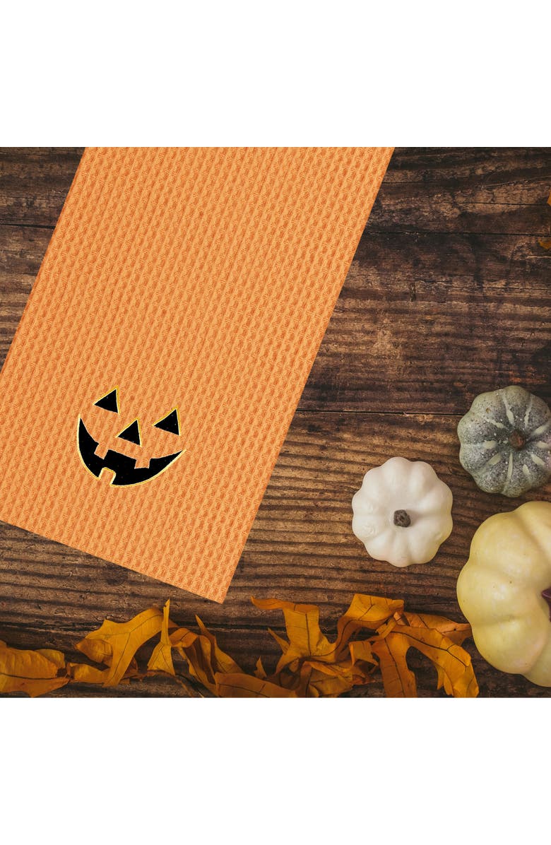 C&F Home Jack O' Lantern Pumpkin Halloween Waffle Weave Cotton Kitchen Towel, Alternate, color, 