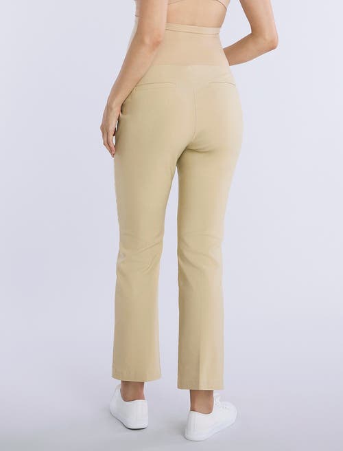 Motherhood Maternity Mia Secret Fit Over The Belly Slim Straight Leg Pant In Khaki