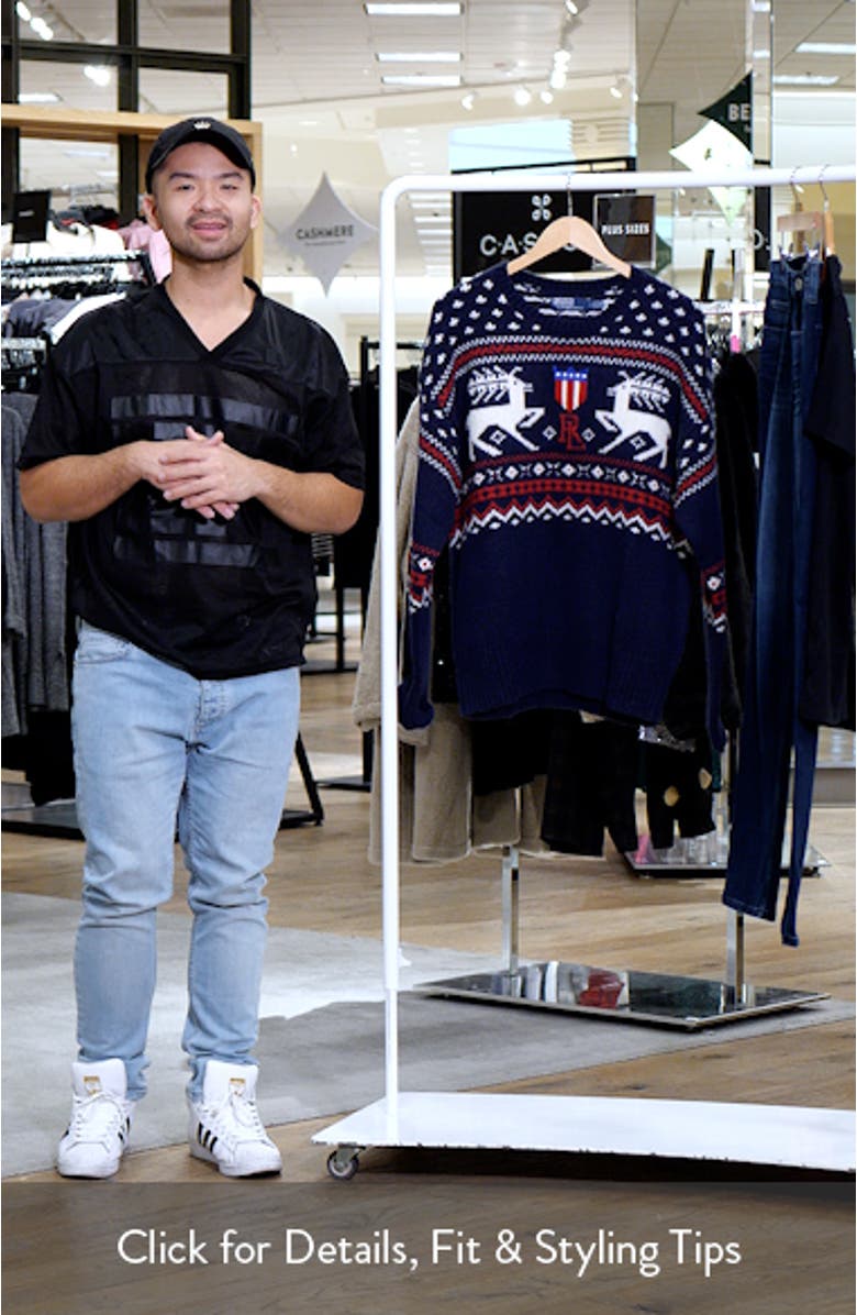 Reindeer Jacquard Wool Sweater, sales video thumbnail