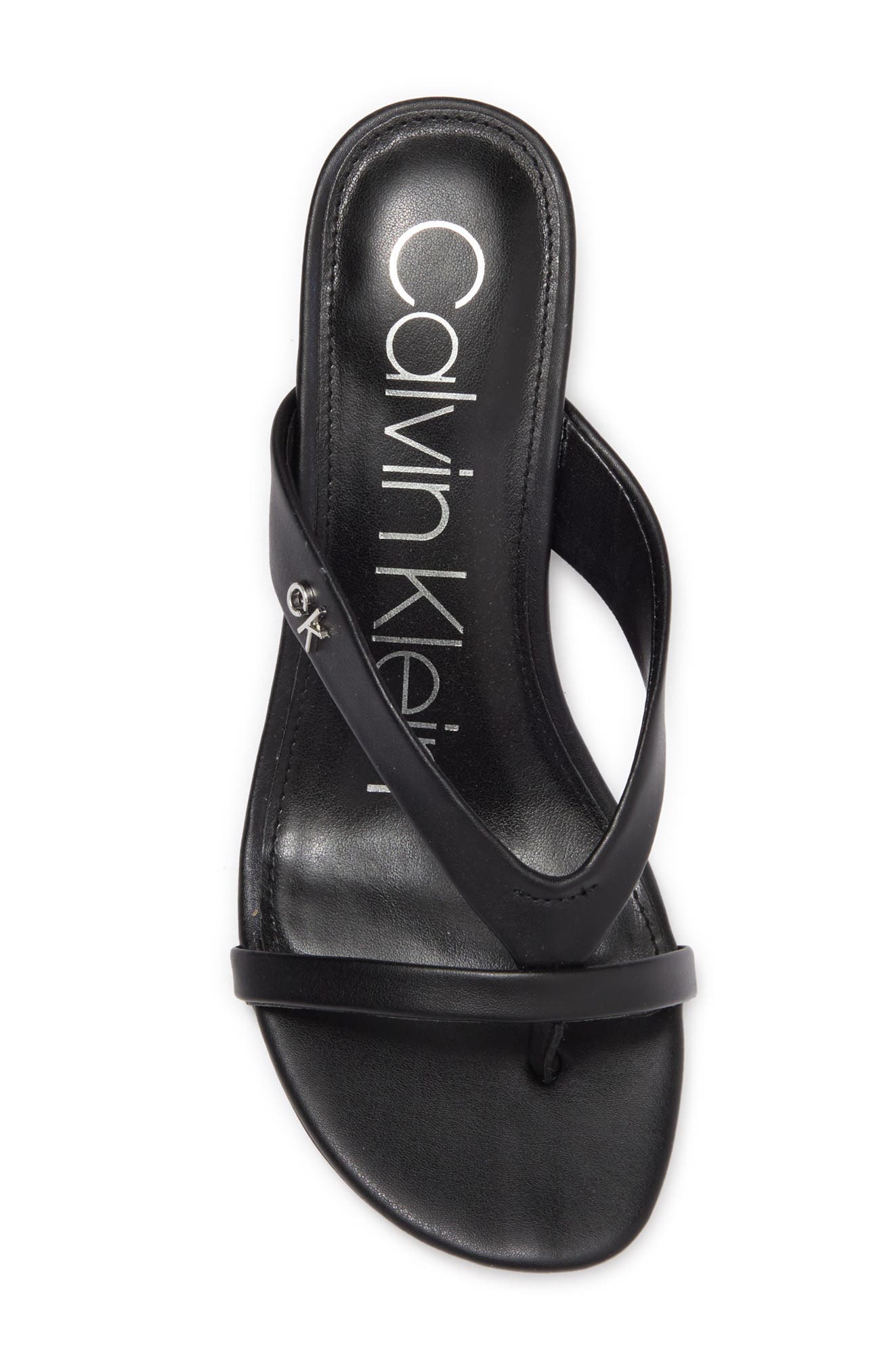 Calvin Klein Umia Thong Block Heel Sandal, Alternate, color, 
