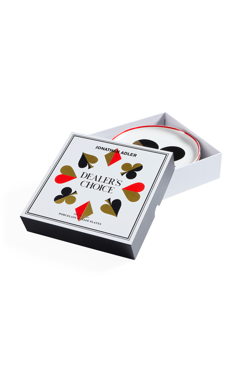 Jonathan Adler Dealer's Choice Canapé Plate Set In Multi