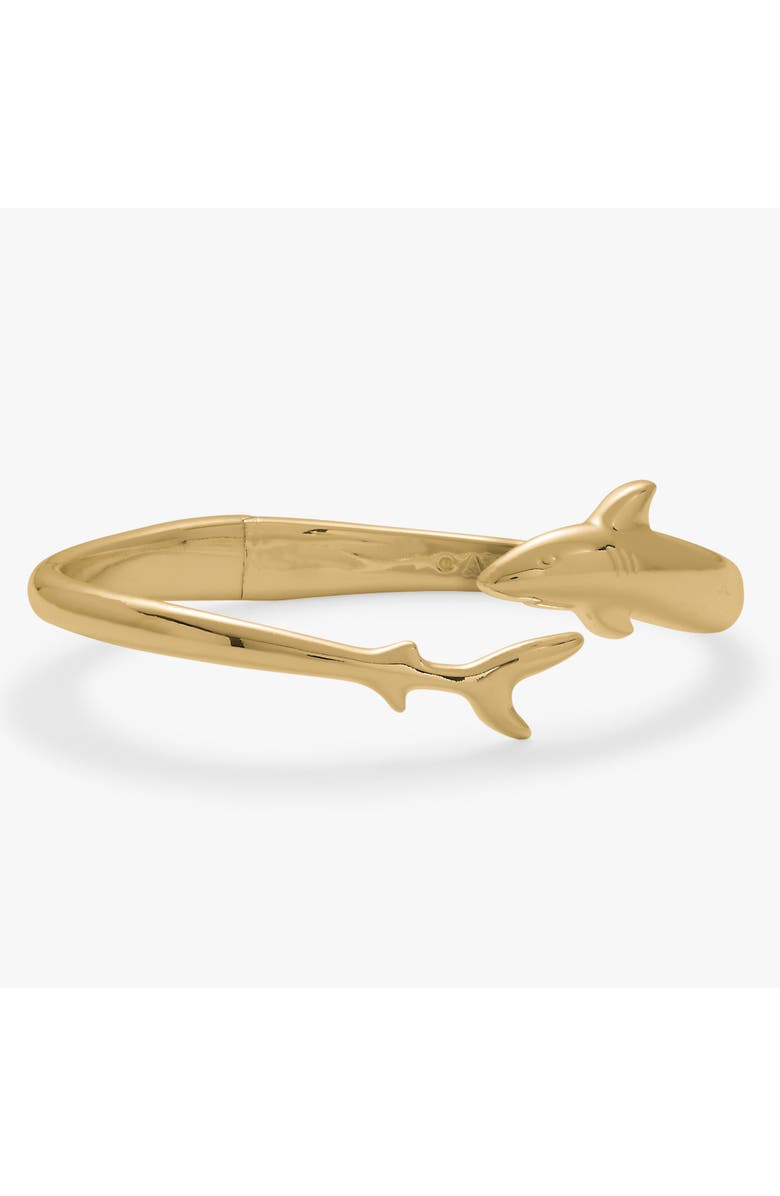 Alex and Ani Shark Bypass Cuff, Alternate, color, Gold