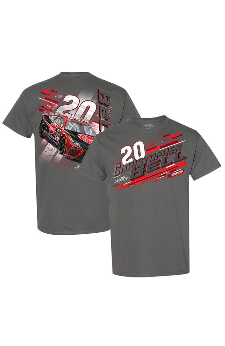 JOE GIBBS RACING TEAM COLLECTION Men's Joe Gibbs Racing Team Collection Charcoal Christopher Bell T-Shirt, Alternate, color, 