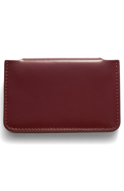 & Other Stories Leather Envelope Card Holder In Burgundy