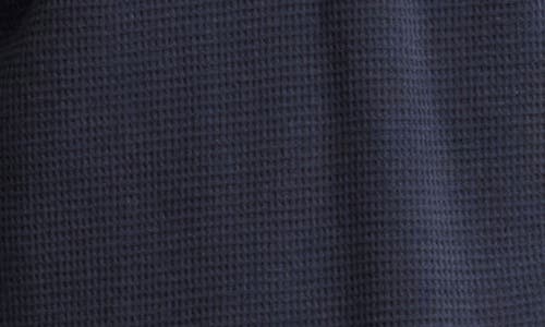 Barefoot Dreams Waffle Knit Thermal Henley In Blue