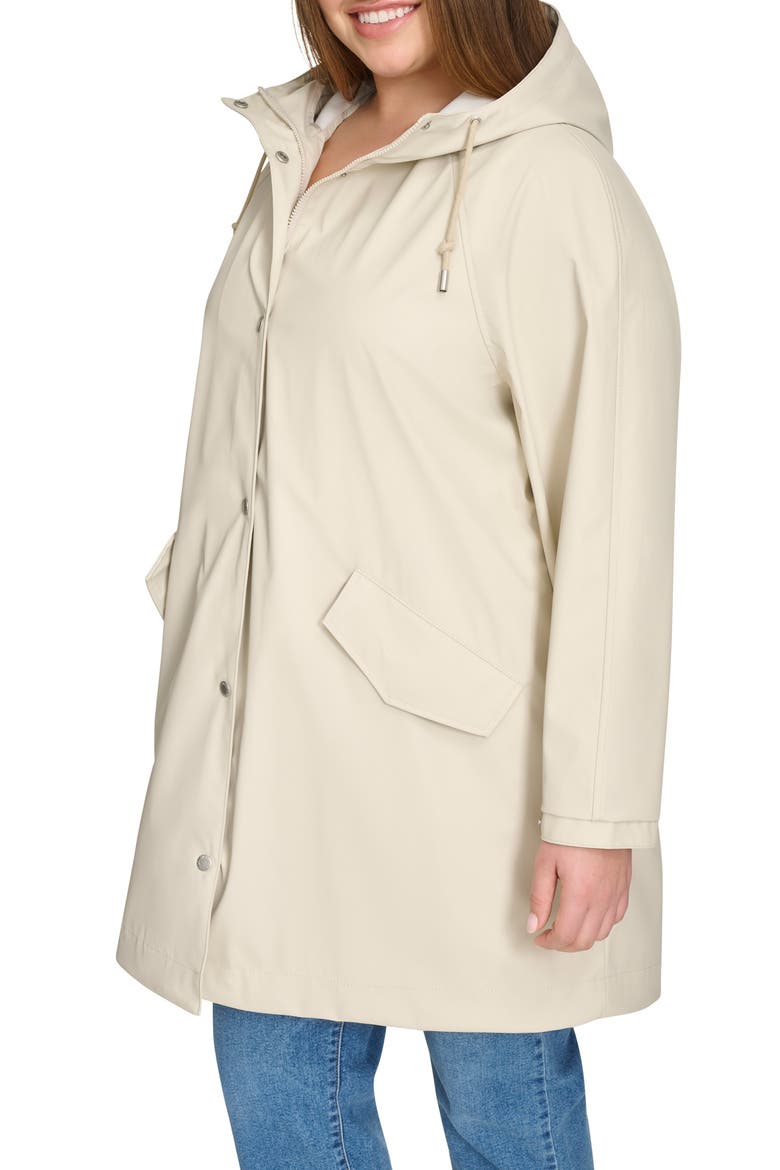 Water Resistant Hooded Raincoat, Alternate, color, OATMEAL