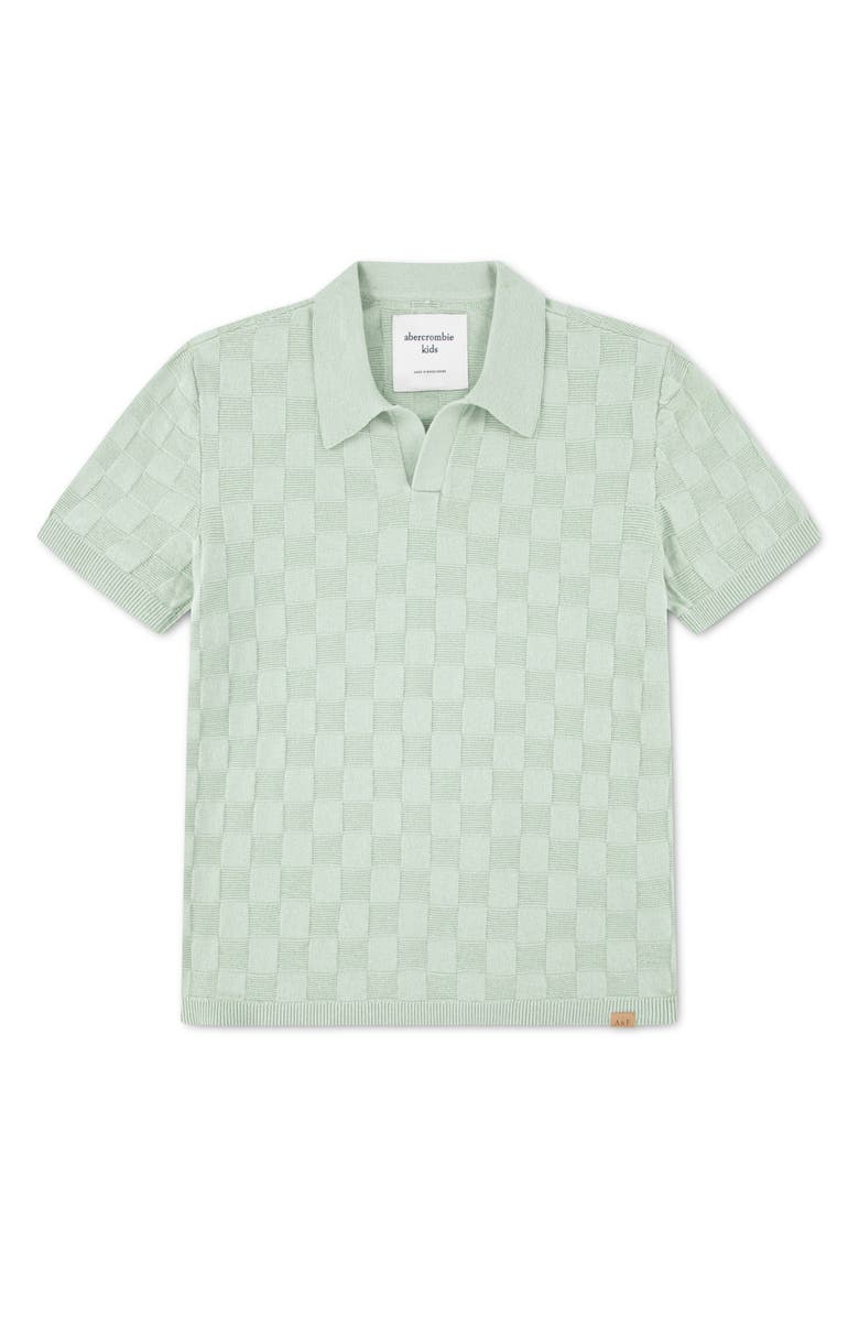 abercrombie kids Kids' Johnny Collar Swolo Polo Sweater, Main, color, Silt Green