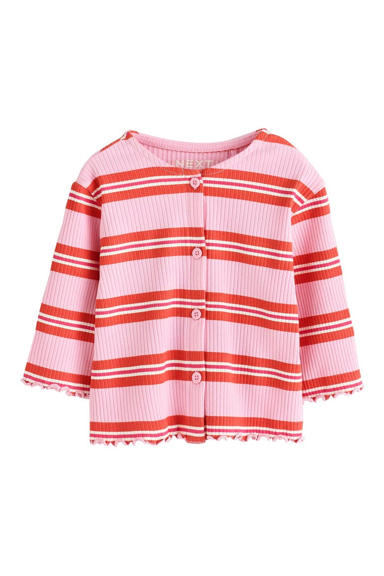 Kids' 3-Pack Assorted Rib Stretch Cotton Jersey Cardigans, Alternate, color, PINK