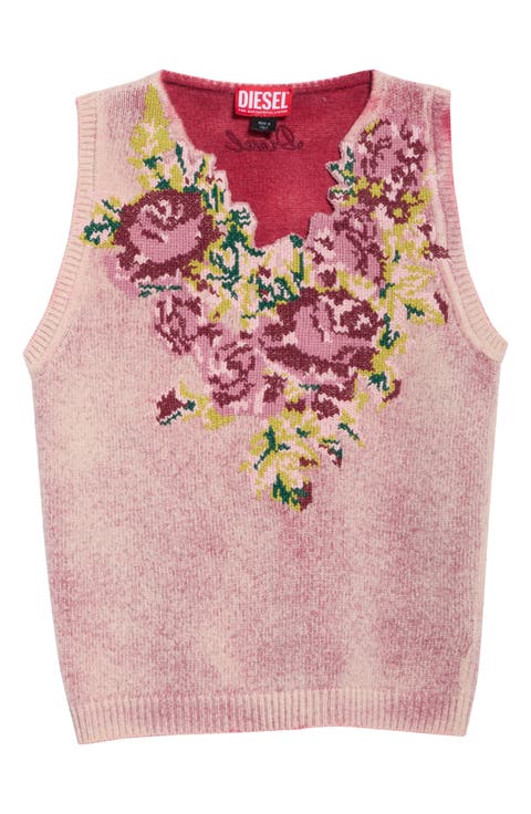 M-Raris Floral Wool Blend Sweater Vest