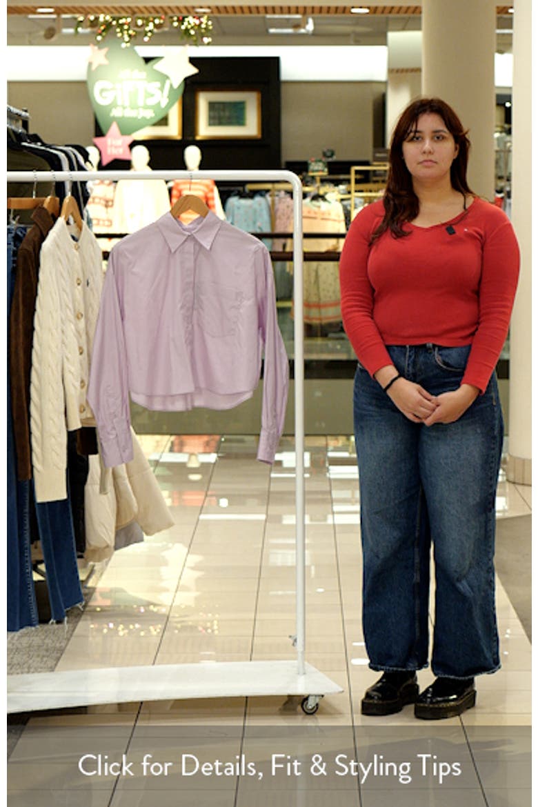 Marin Crop Cotton Button-Up Shirt video