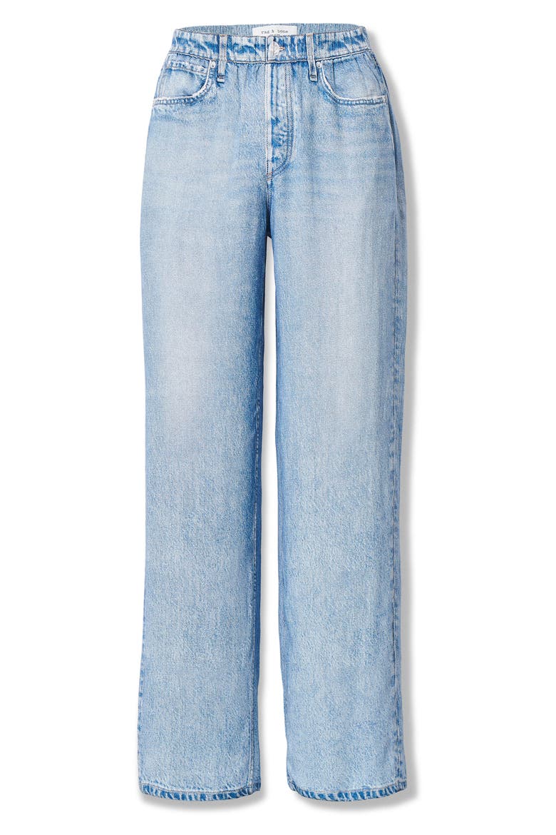 rb Miramar Slink Trompe l'Oeil Faux Denim Wide Leg Lounge Pants, Alternate, color, MURAY