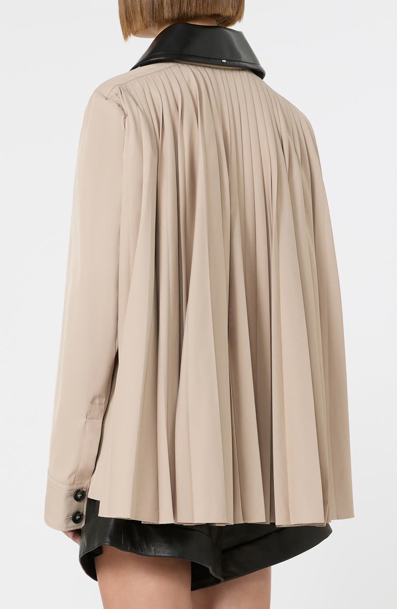 SPORTMAX Superbo Gathered Rain Jacket, Alternate, color, Beige