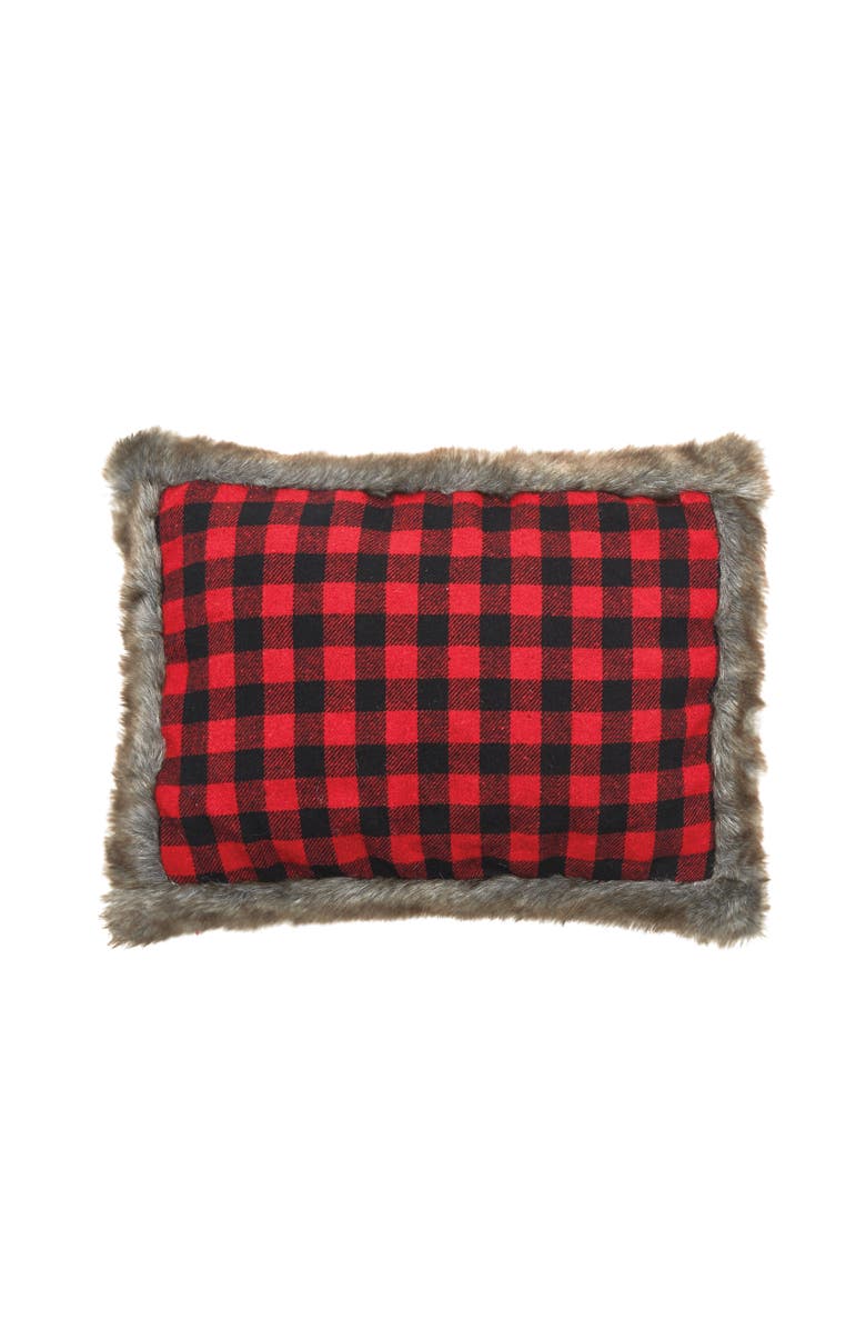C&F Home Buffalo Check Christmas Holiday Throw Pillow, 14" x 18", Main, color, Red