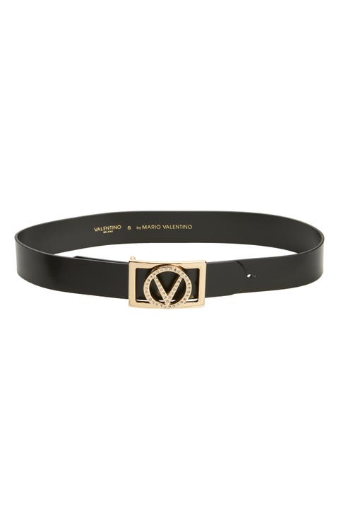 Dolly Logo Buckle Leather Belt